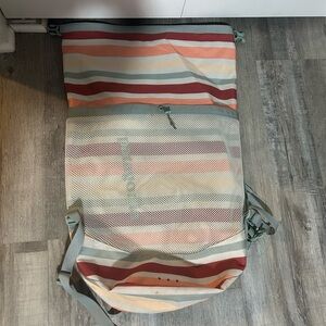 Patagonia Striped Backpack in Red, Orange, and Gray